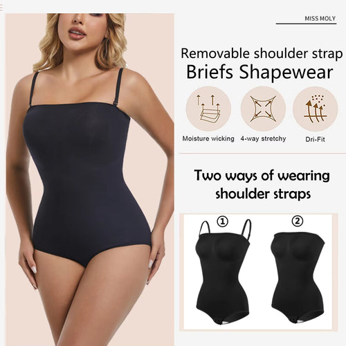 Seamless Sculpting Dress Shapewear Bodysuit BLACK